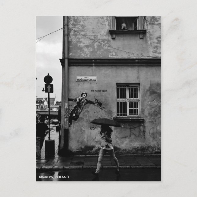 Sång i ryggvykortet, med stadstext vykort (Framsida)