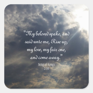 Sång i Sång 2:10 Fyrkantigt Klistermärke