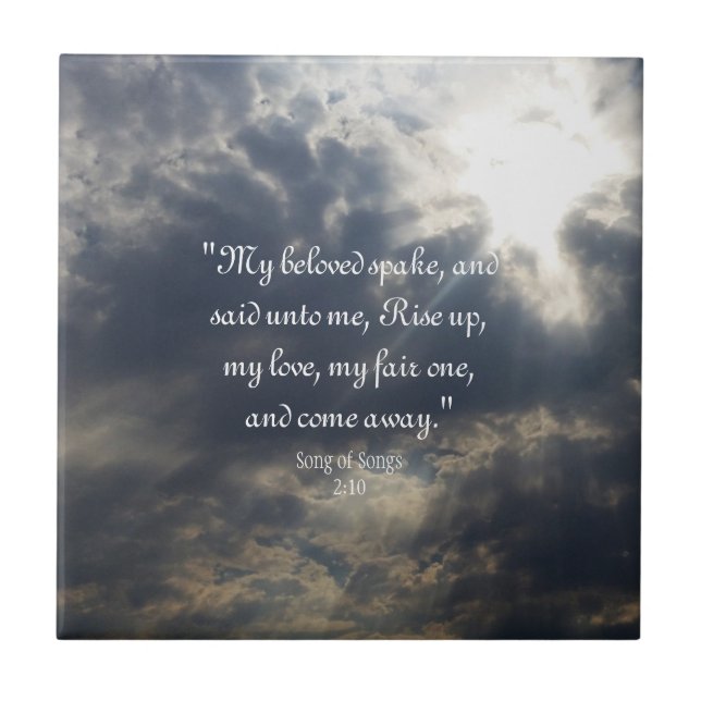 Sång i Sång 2:10 Keramiskt plattor Kakelplatta (Framsidan)