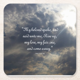 Sång i Sång 2:10 Papper Underlägg på kvadrat