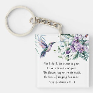Sång i Solomon 2:11-12 Hummingbird Flowers Bible