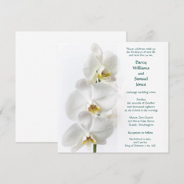 Sång i Solomon 2:16a Min älskade är min bröllop Inbjudningar (Fram/baksida)