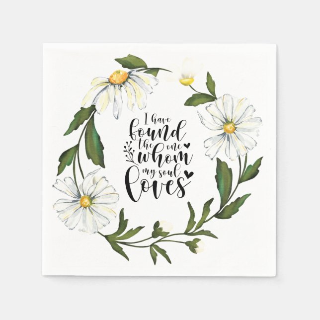 Sång i Solomon 3:4 Jag har hittat den Pappersservett (Framsidan)