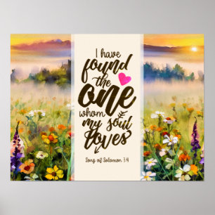 Sång i Solomon 3:4 Jag har hittat en bibel Poster