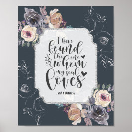 Sång i Solomon 3:4 Jag har hittat en Blommigt Poster