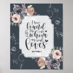 Sång i Solomon 3:4 Jag har hittat en Blommigt Poster