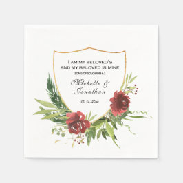 Sång i Solomon 6:3 Jag är min älskade Bröllop Pappersservett
