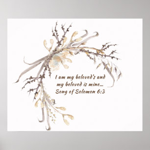 Sång i Solomon 6:3 Jag är min älskade... Poster