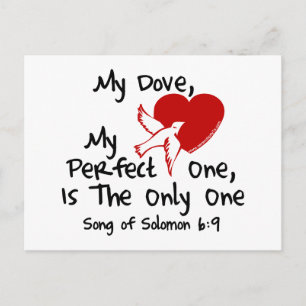 Sång i Solomon 6:9 Vykort