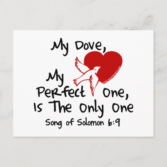 Sång i Solomon 6:9 Vykort (Framsida)