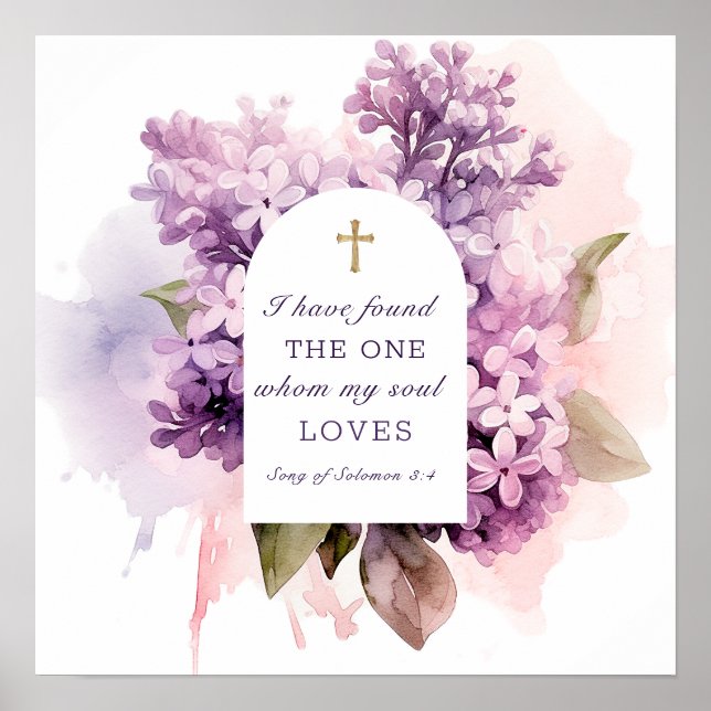 Sång i Solomon Bröllop Bible Verse Kor Poster (Framsidan)