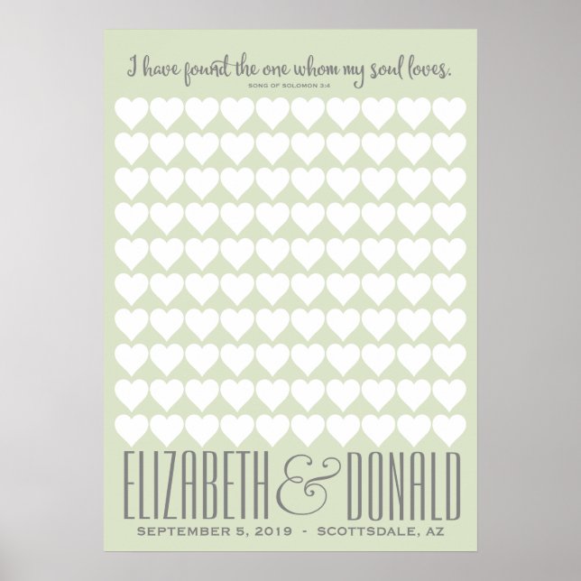 Sång i Solomon Bröllop Poster - VÄLJ DIN FÄRG (Framsidan)