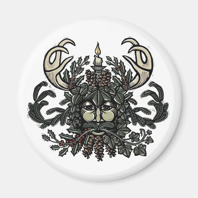 Sång i Solstice Greenman Fridge Magnet (Framsidan)