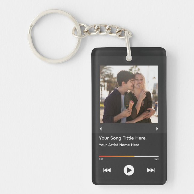 Sång Keychain Personlig Album Nyckelring Music (Framsidan)