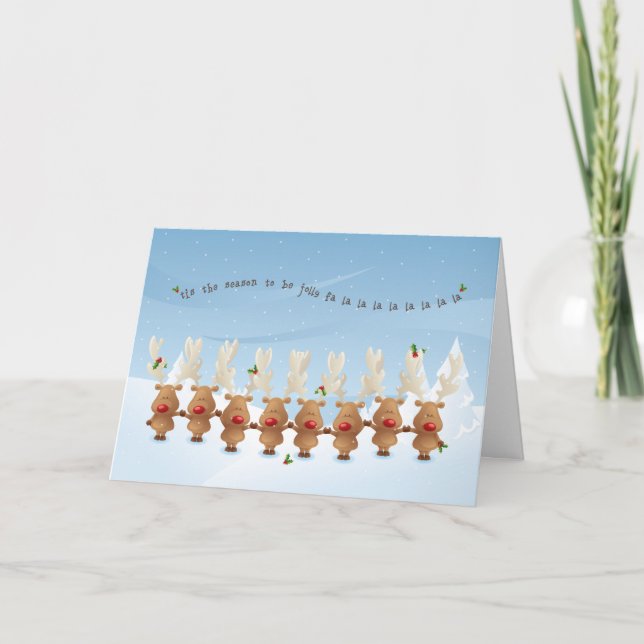 sång-kortet för renjul i Helgdag Helgkort (Framsida)