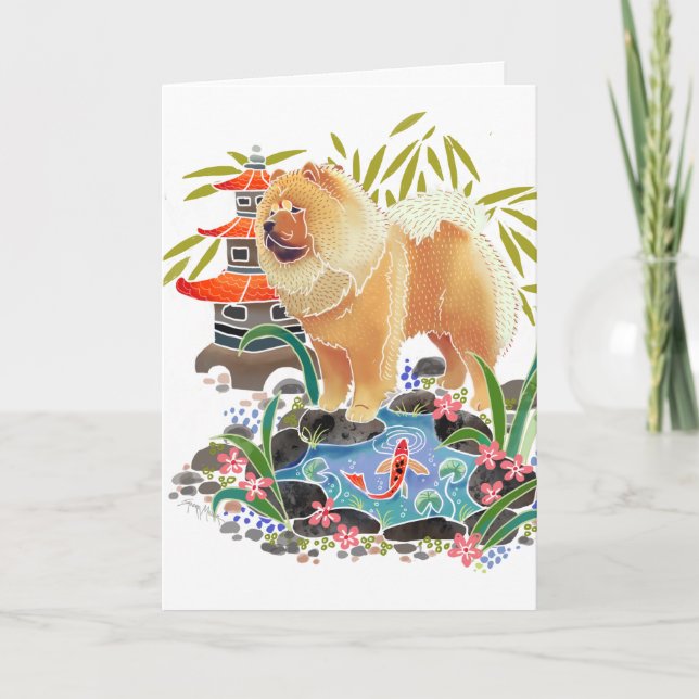 SÅNG MAO Chow Art-korten Helgkort (Framsida)