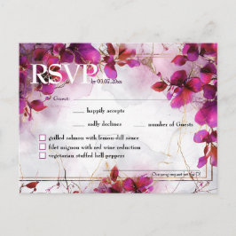 Sång & meny Fuchsia Enchantment: Watercolor