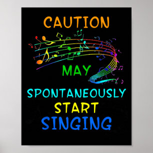 Sång Musik Älskare T Shirt Present - Varning Kan B Poster