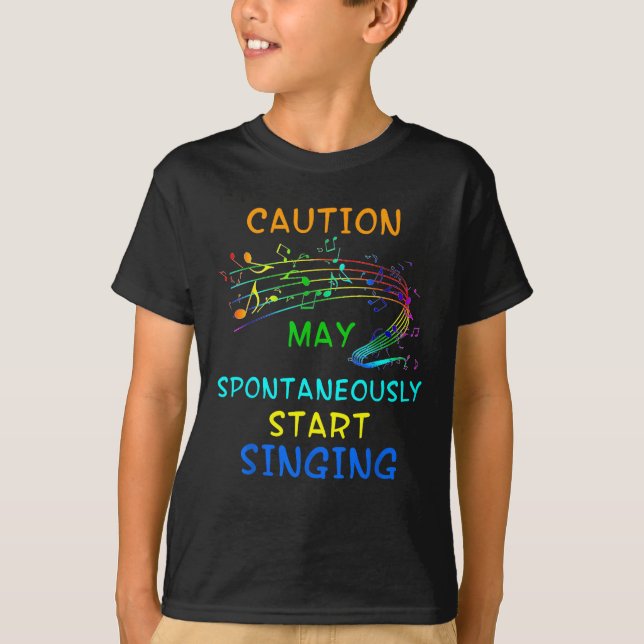 Sång Musik Älskare T Shirt Present - Varning Kan S (Framsida)