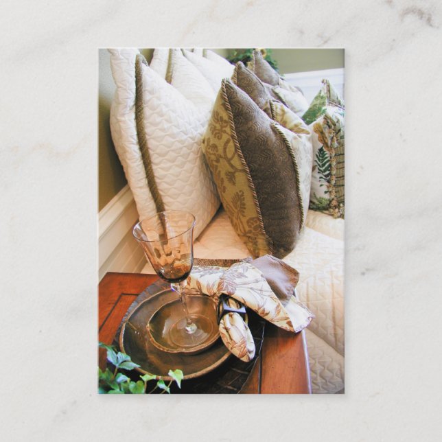 Säng - och - frukostvisitkort visitkort (Framsida)