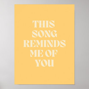 sång påminner mig om dig poster