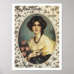 Sång som mitt rosa lakan för Marie vintagemusik Poster