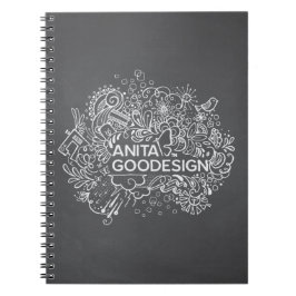 Sång spiral anteckningsbok för klotter (svarten) anteckningsbok med spiral