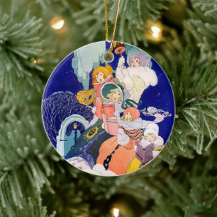 Sång till jul julgransprydnad keramik