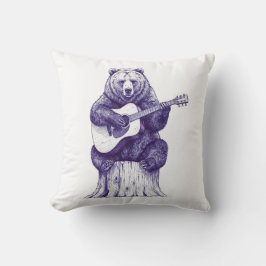 Sång-utskrift för bläck-märkt björn kudde