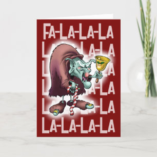 SÅNG YULETIDE TROLL (glans) - Jeff Willis Art Kort