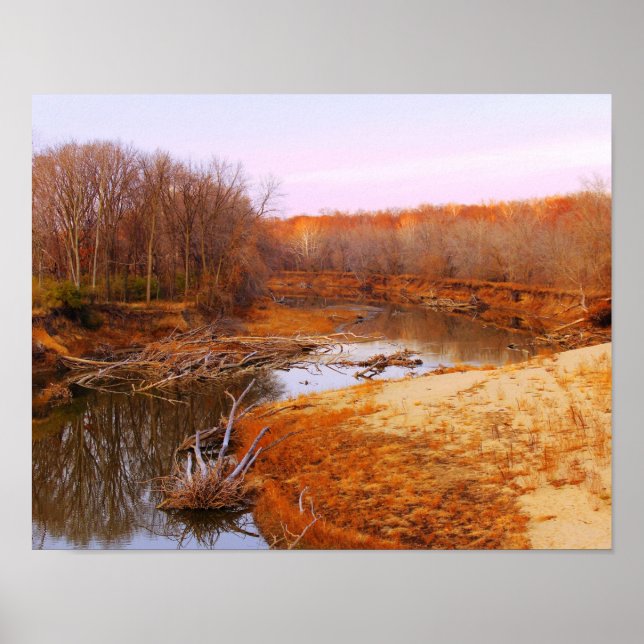 Sangamon River Near Lincoln's New Salem, Illinois Poster (Framsidan)