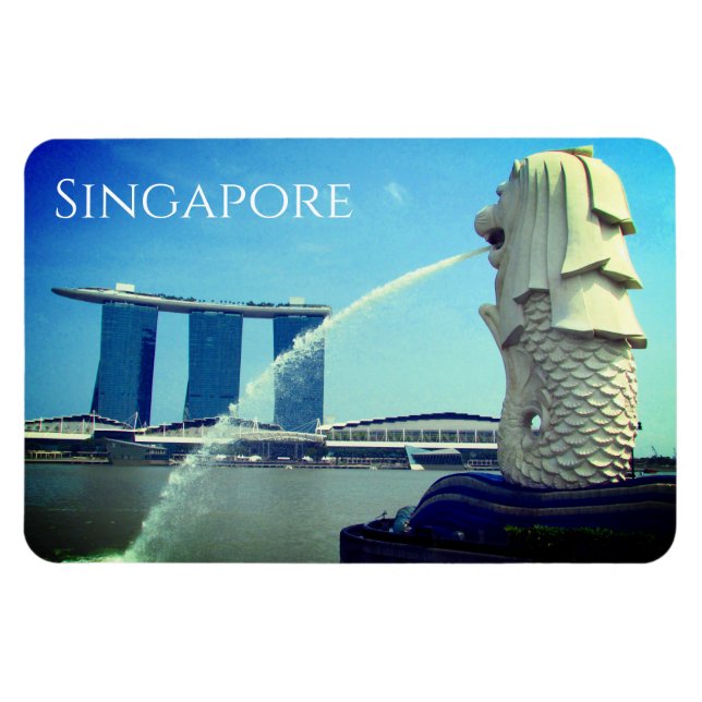 sångapore merlion magnet (Horisontell)
