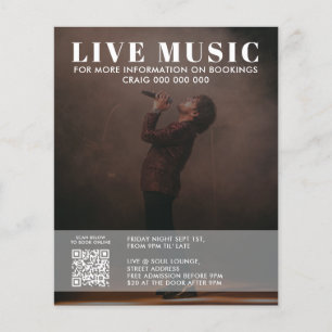 Sångare Musiker Musik Foto Kampanjkonsert Flygblad