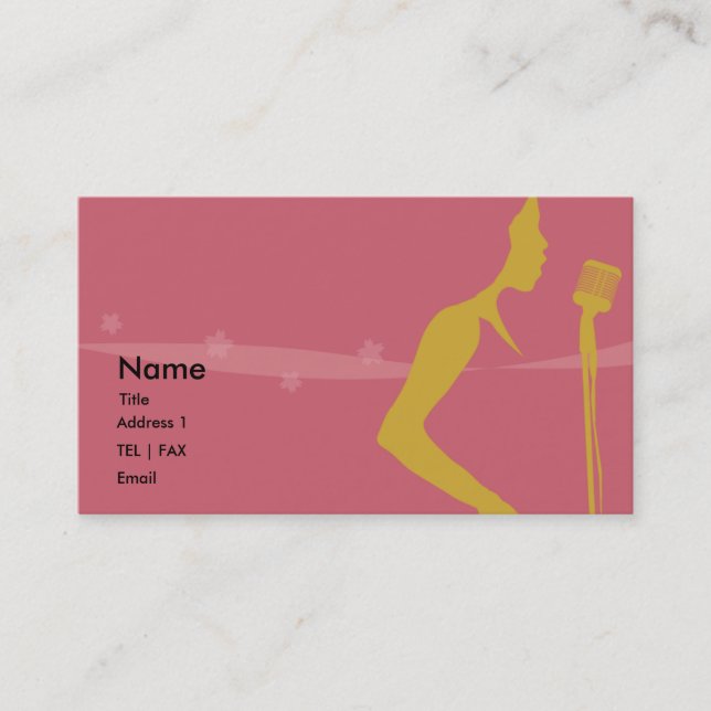 Sångarekort Visitkort (Framsida)