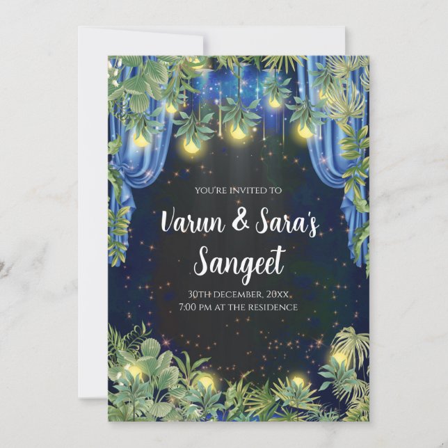 Sangeet-inbjudningar Digital Sangeet inbjuder Inbjudningar (Framsida)