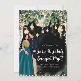 Sangeet inbjudningar & Digitala Sangeet-kort