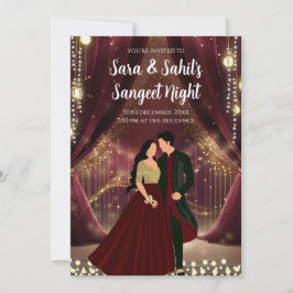 Sangeet-inbjudningar & Digitala Sangeet-kort Inbjudningar