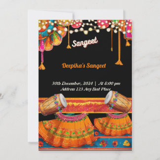 Sangeet Inbjudningskort 