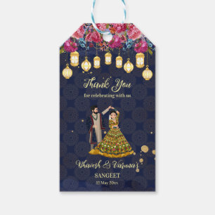 Sangeet-välkomstskylt för anpassningsbar dans indi presentetikett