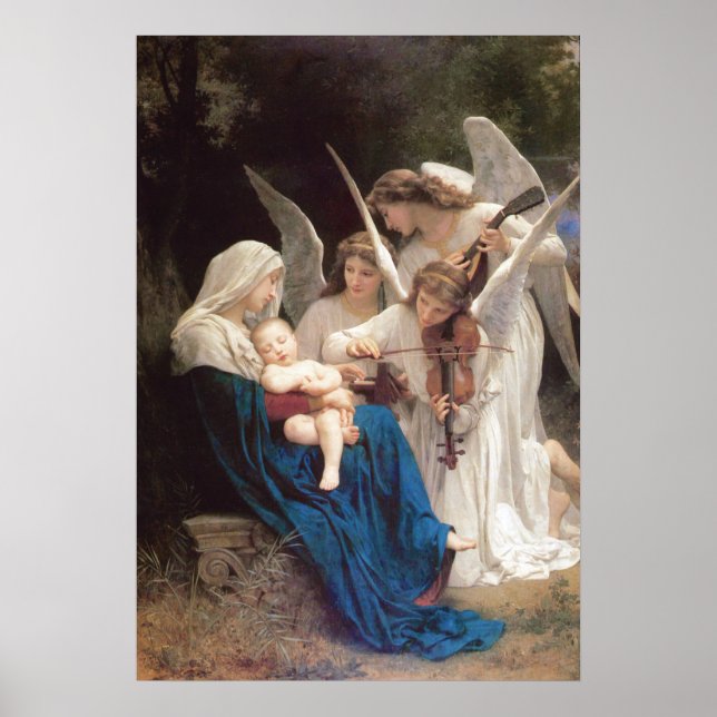 Sången av änglarna (1881) av Bouguereau Poster (Framsidan)