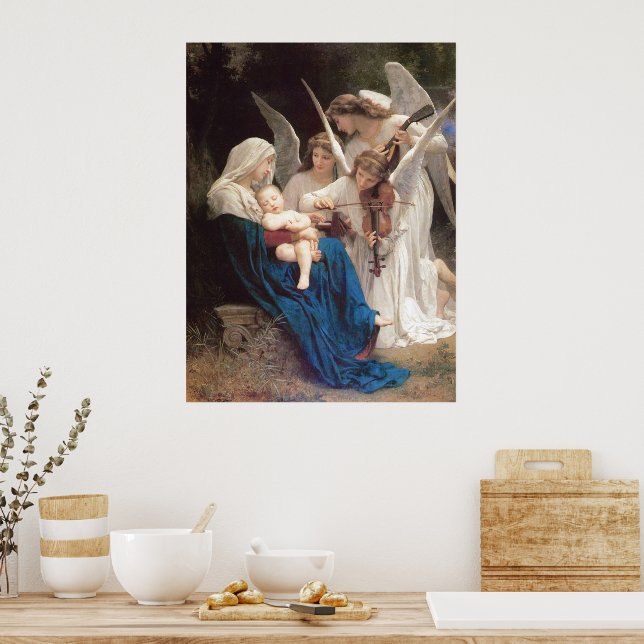 Sången av änglarna (1881) av Bouguereau Poster (Kök)