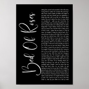 Sängen av rosvarten skrivar det lyriska trycket poster