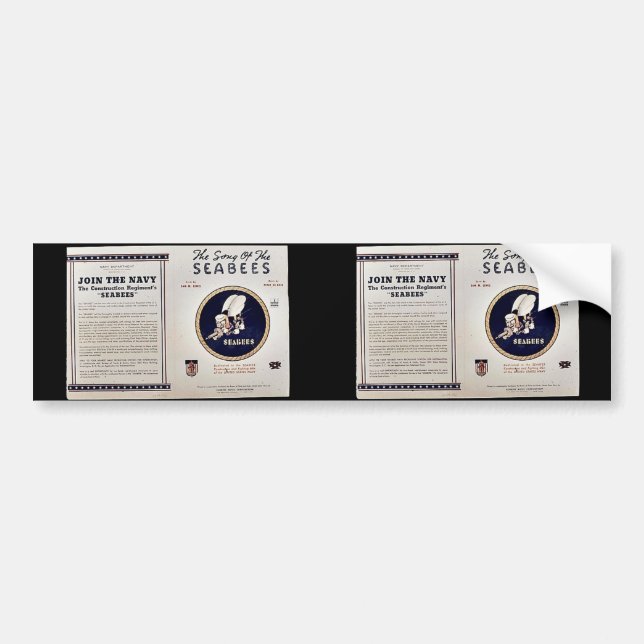 Sången av seabeesna bildekal (Framsidan)