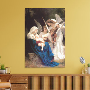 Sången om änglarna (1881) av Bouguereau Canvastryck
