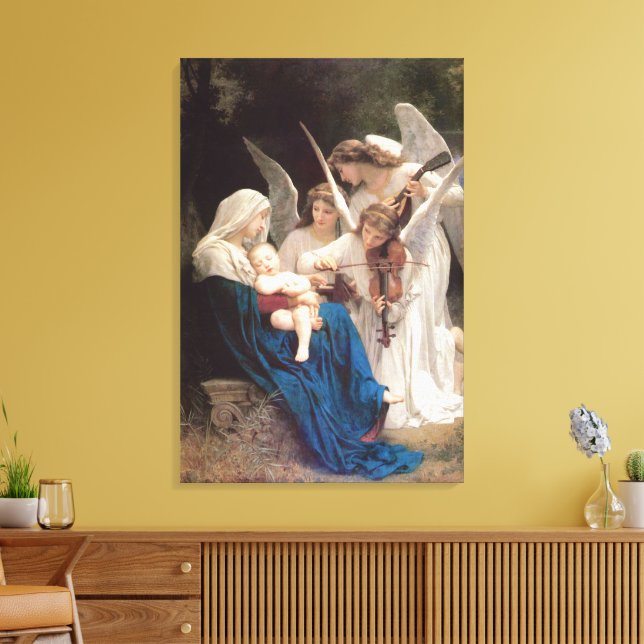 Sången om änglarna (1881) av Bouguereau Canvastryck (Insitu (Vardagsrum))