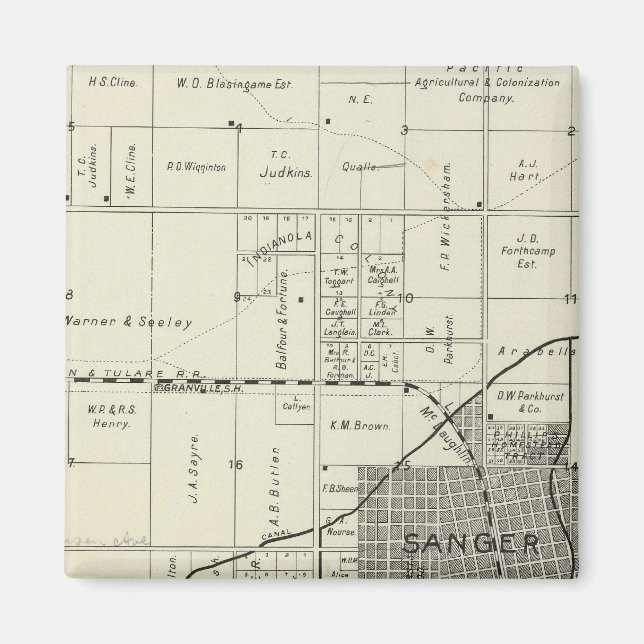 Sanger, Kalifornien Magnet (Framsidan)