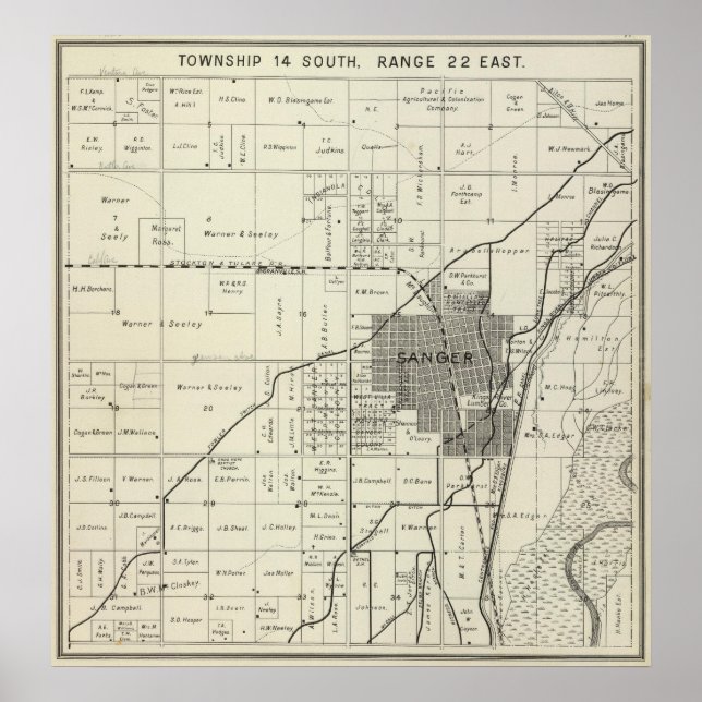 Sanger, Kalifornien Poster (Framsidan)