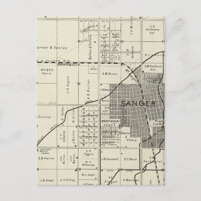 Sanger, Kalifornien Vykort (Framsida)