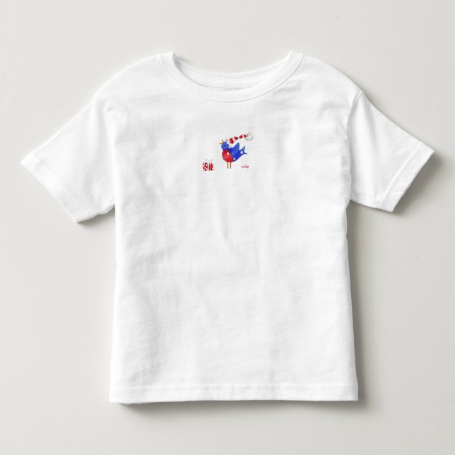 sångfågel med paket t-shirt (Framsida)