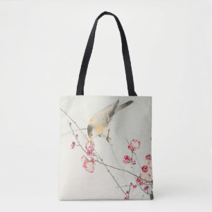 Sångfågel på blommande gren av Ohara Koson Tygkasse